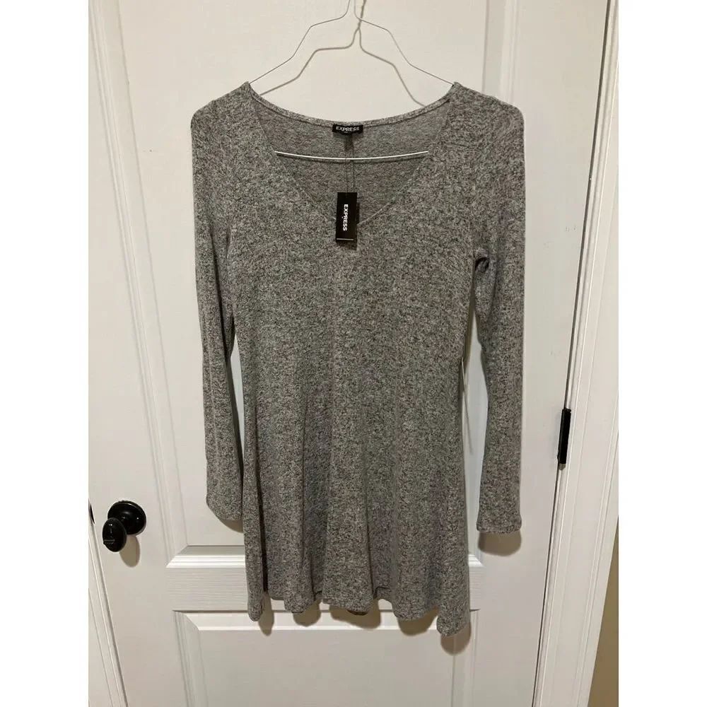 New Express gray sweater dress size XS